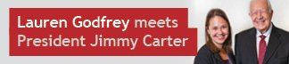 Lauren Godfrey meets President Jimmy Carter 