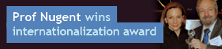 Prof Nugent wins internationalization award