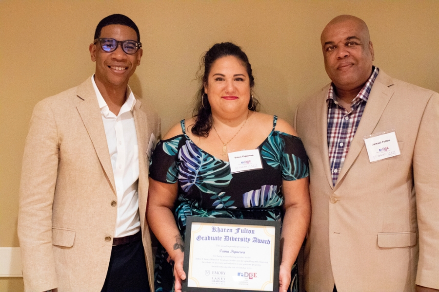 Photo of Justin Shaw, Taina Figueroa, and Jamal Fulton