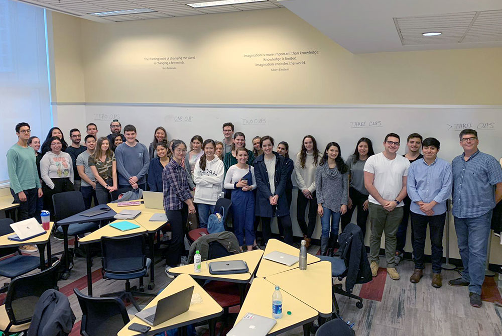 Group photo of all attendees at climate change and coffee